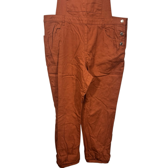 Women's XL Wild Fable Rust Brown Overalls 100% Cotton Pockets Adjustable straps - Picture 4 of 10